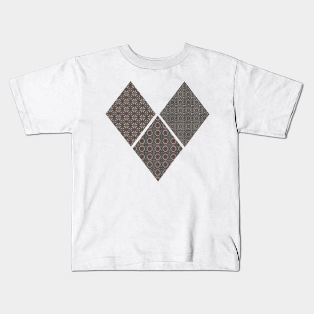 Fragmented Heart of Mosaics Kids T-Shirt by fbaidoun